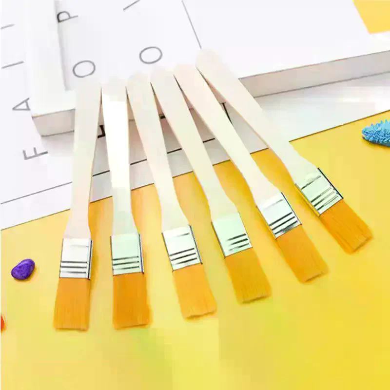 Brush Bristle Set - ชุดแปรงวาดภาพ ขนแปรงไนลอน สำหรับสีอะคริลิก สีน้ำมัน สีน้ำ อุปกรณ์ศิลปะพร้อมด้ามไม้
