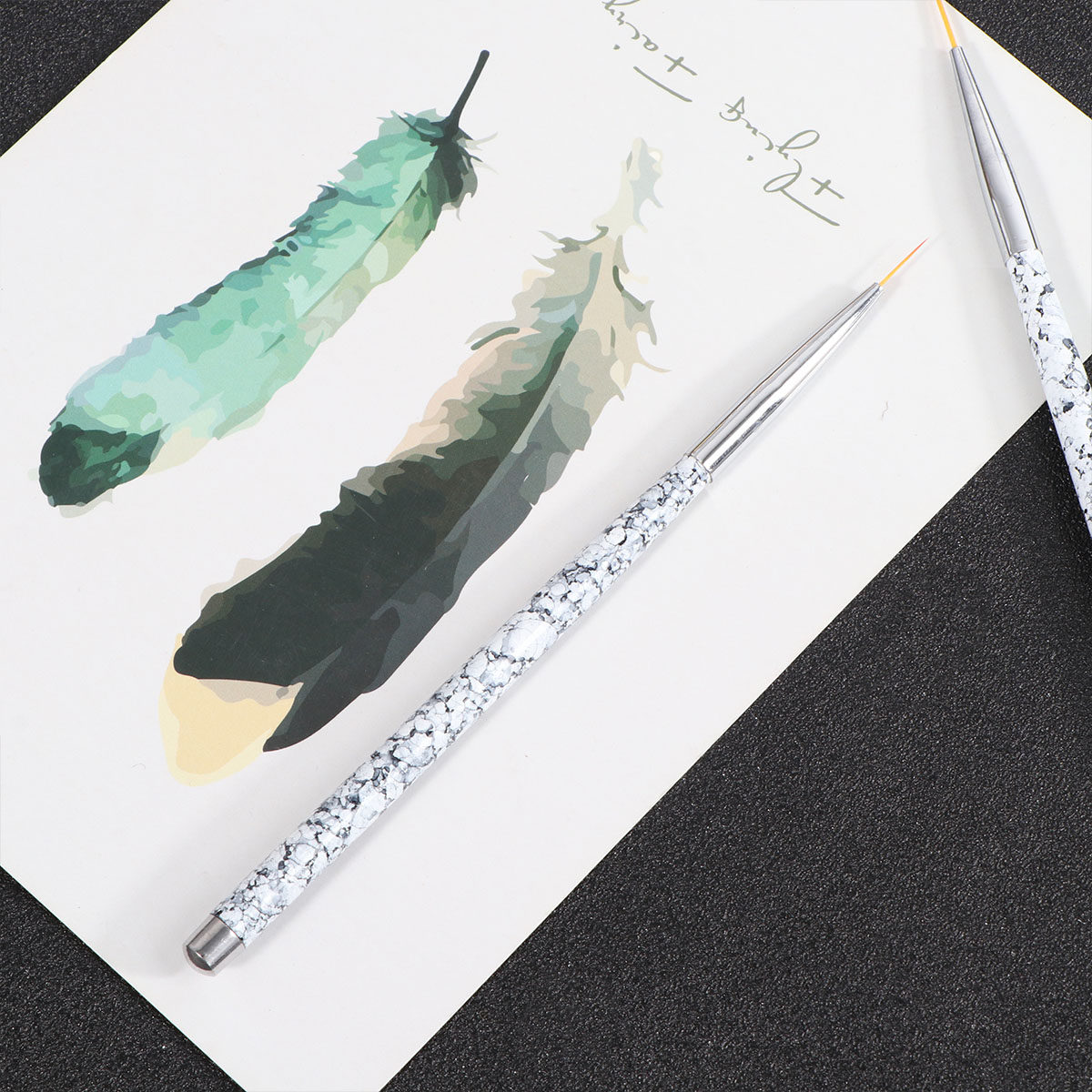 Brush Bristle Set - ชุดแปรงเพ้นท์เล็บ 3 ชิ้น พร้อมขนแปรงไนลอน ปลายแหลมละเอียด สำหรับทำเล็บมือแบบมืออาชีพ