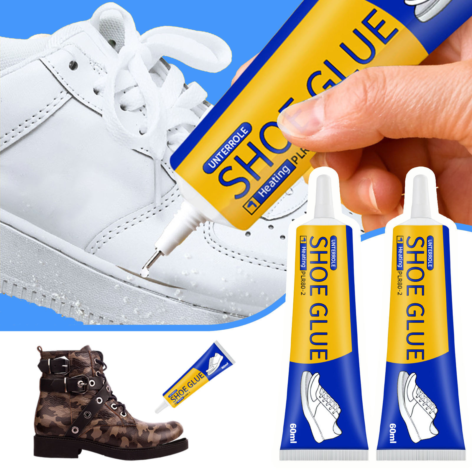 Care For Sneaker - 1/2/3pcs 60ml Strong รองเท้ากาว DIY รองเท้ากาวเรซิ่นกันน้ํารองเท้าซ่อมกาวสําหรับรองเท้าผ้าใบ