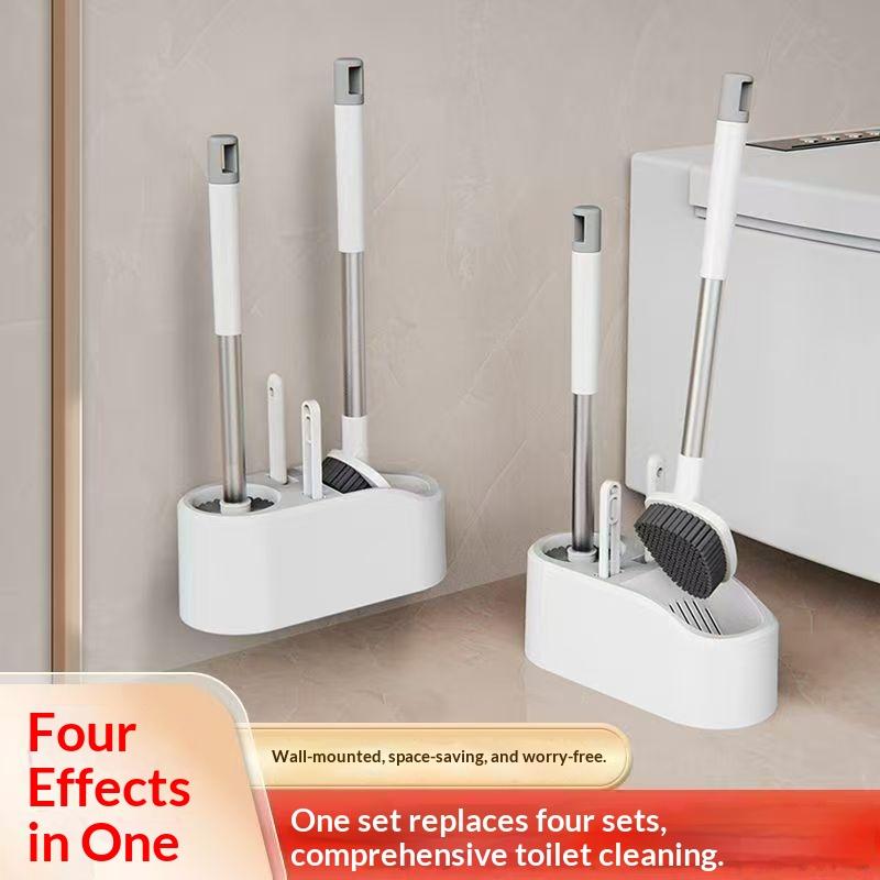 Brush Bristle Set - 1 ชิ้น/ชุด ชุดแปรงขัดห้องน้ำอเนกประสงค์ 4-in-1 สำหรับทำความสะอาดห้องน้ำ 360