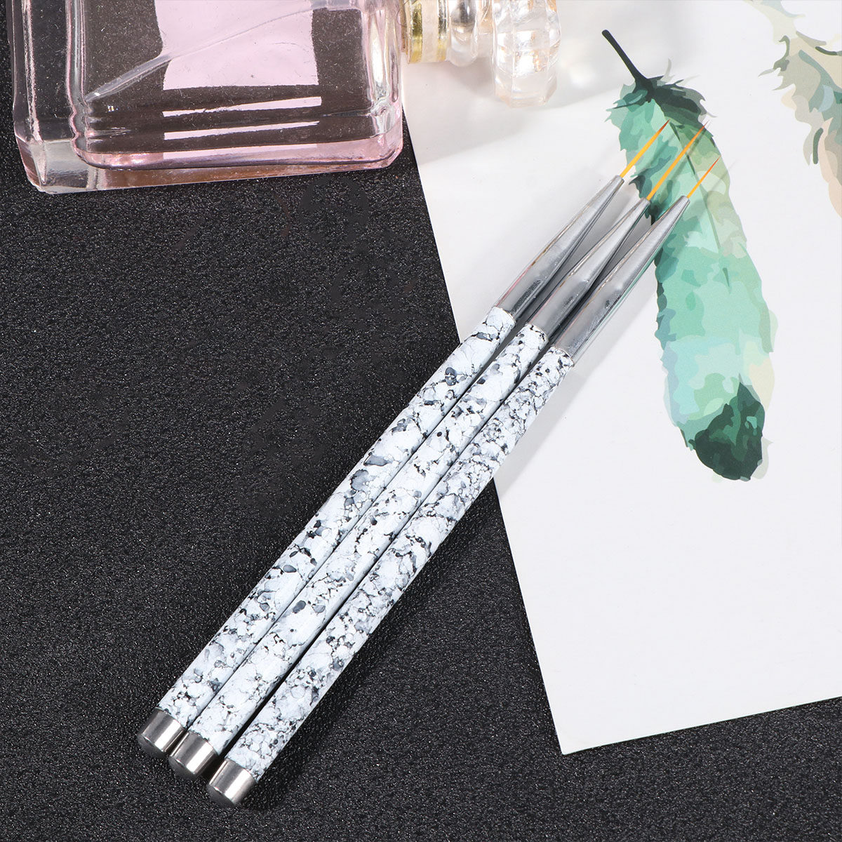 ชุดแปรงเพ้นท์เล็บ 3 ชิ้น พร้อม - Brush Bristle Set บทวิจารณ์และราคา