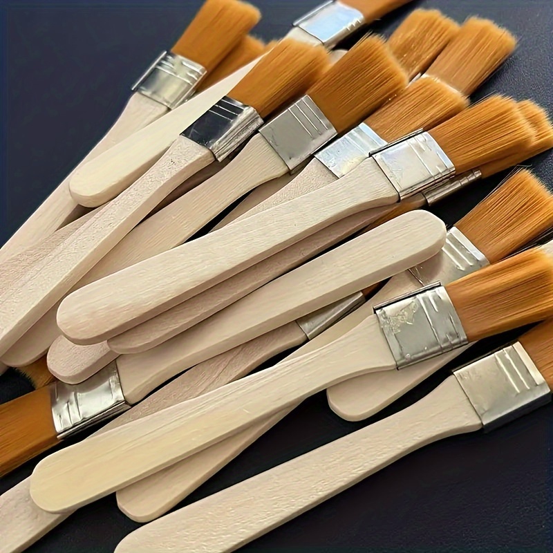 10 ชิ้นไม้ Handle แปรงทาสีขนไน - Brush Bristle Set บทวิจารณ์และราคา