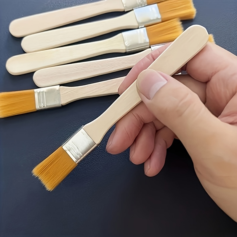 10 ชิ้นไม้ Handle แปรงทาสีขนไน - Brush Bristle Set บทวิจารณ์และราคา
